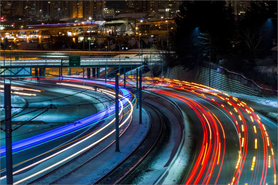 A view of Calgary's downtown at night - © Christopher Martin-0655-2