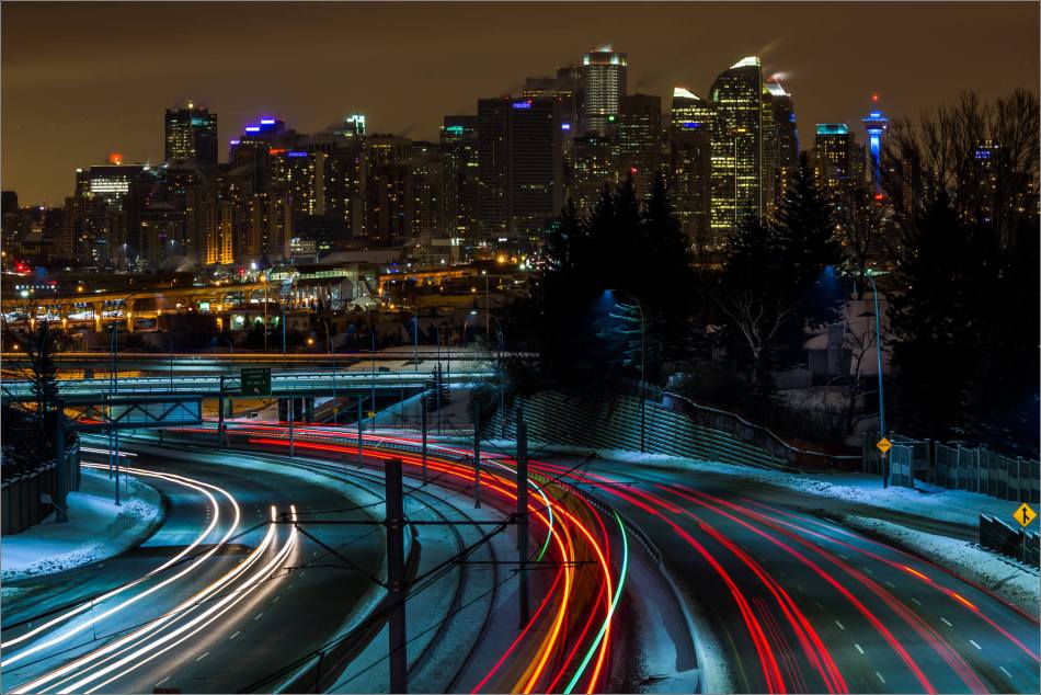 A view of Calgary's downtown at night - © Christopher Martin-0686
